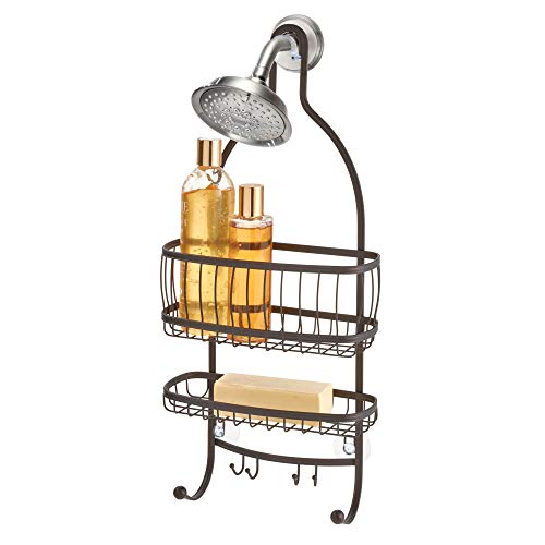 iDesign 61971 York Lyra Hanging Shower Organizer - 10" x 4" x 22", Bronze - color: Bronze