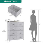 YITAHOME Dresser - color: A-light Grey, style: 8-Drawer