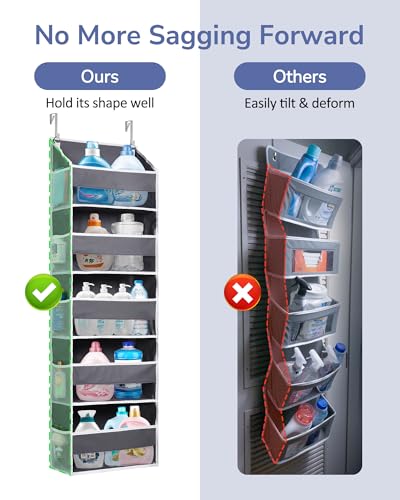 ULG 2 Pack 5-tier Over the Door Organizer Dark Gray - color: Dark Grey, size: 2 Pack-5 Tier