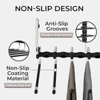MORALVE Pants Hangers Space Saving - 4 Pack - Non-Slip Multi-Layer Space Saving Hangers - Multifunctional Clothing Rack for Closet Storage - Ideal for Jeans, Trousers, Skirts, Scarves & Slacks (Black) - size: 4 Pack