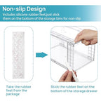 Vtopmart 2Pack Large Stackable Kitchen Pantry Storage Drawers, Clear Organizer Bins with Handles, Acrylic Drawer Organizers for Kitchen Pantry, Bathroom Undersink, Cabinet Organization and Storage - size: 2Pack 7"H