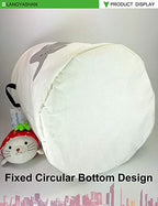 LANGYASHAN Laundry Basket Canvas Fabric Collapsible Organizer Basket for Storage Bin Toy Bins Gift Baskets Bedroom Clothes Children Nursery Hamper (Elephant) - color: Elephant