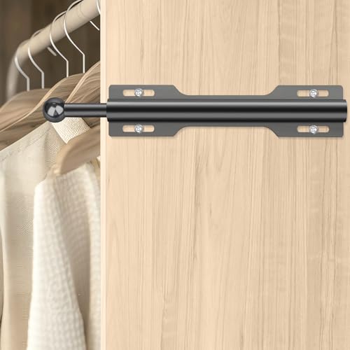 FIRJOY 12" Valet Rod for Closet Pull Out (2 Pack, Black) - color: Black, size: 2 Pack