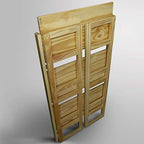 3-Shelf Folding Student Bookcase 20.75" Wide-Natural - color: Natural (New)