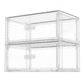 Vtopmart 2 Pack Large Clear Stackable Storage Drawers 27QT, Easily Assemble Plastic Closet Storage Bins, Dust-Proof UnderBed Organizer for Clothing, Sweater Organization - style: 2pk Large