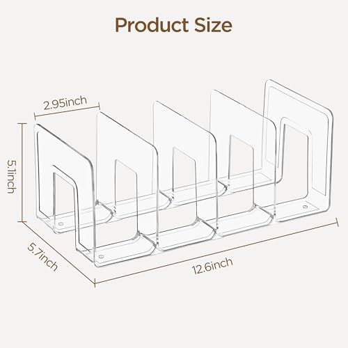 HBlife Clear Acrylic Kids Shoe Rack for Closet, 6 Pack, 4 Sections, Stackable, Crystal Clear, 4 Pairs Capacity - color: Clear, size: 6 Pack