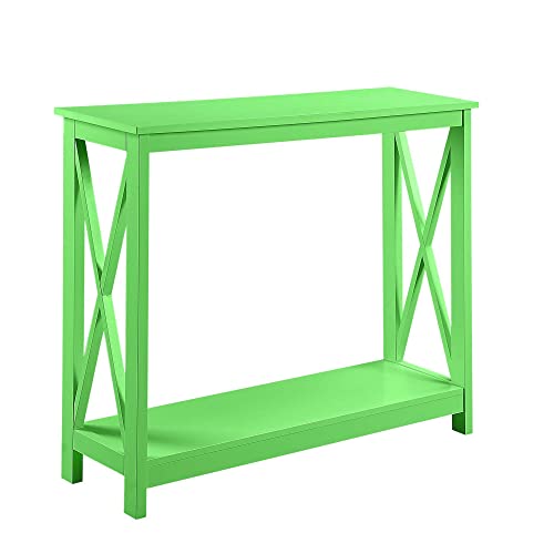 Convenience Concepts Oxford Console Table 39.5" - Sofa Table with Storage Shelf, Transitional Entryway Hall Table for Living Room and Bedroom, Display Foyer Table, Lime Green - color: Lime
