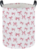 Essme Kids Laundry Basket,Pink Hamper Waterproof Storage Bin for Girls, Pink Hamper,Gift Baskets(Pink Bowknot) - color: Pink Bowknot