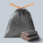 MOPALL Small Trash Bags with Drawstring, 2.6-4 Gallon Bathroom Garbage Bags, 15 Liter Black Waste Basket Liners for Bedroom, Office, Pet & Diaper Pail, Strong & Leak Proof (75 Count, 17.7" x 19.7") - size: 1 Count (Pack of 75)