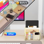 gianotter Mail Organizer Countertop, Metal File Holder with 3-Slot, Gold Desk Accessories for Office (Gold) - color: Gold