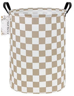 FANKANG Storage Basket, Nursery Hamper Canvas Laundry Basket Foldable with Waterproof PE Coating Large Storage Baskets for Kids Boys and Girls, Office, Bedroom, Clothes,Toys(Beige flag) - color: Beige flag