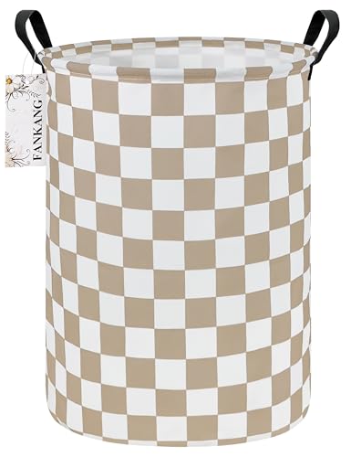 FANKANG Storage Basket, Nursery Hamper Canvas Laundry Basket Foldable with Waterproof PE Coating Large Storage Baskets for Kids Boys and Girls, Office, Bedroom, Clothes,Toys(Beige flag) - color: Beige flag