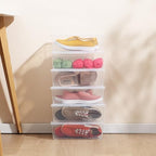 novelinks 12 Pack 6QT Plastic Storage Bins with Lids, Stackable Clear Containers with Latches, Durable Nestable Boxes for Office, Home, Garage, Shoes Organization - size: 6 Qt - 12 Pack