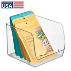 iDesign Stackable Open-Front Storage Bin for Pantry or Household Storage, Clear, Made in USA - style: Pack of 1
