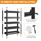 72" H Garage Shelving 2500LBS Heavy Duty Metal Shelving Adjustable 5 Tier Storage Shelves Metal Shelves for Garage Industrial Basement School Warehouse, 15.7" D x 35.4" W x 72" H - size: 15.7" D x 35.4" W x 72" H