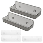 Diesisa 2pc Acrylic Wall Mounted Shower Caddy, Adhesive Shelf, Bathroom Shelves for Wall, Self Adhesive Organizer, No Drilling Hang Walls, for Bathroom, Kitchen, Living Room - color: 2pcs-grey