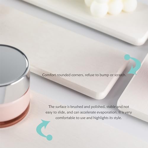 NiuYichee 2 Pcs Water Absorbing Stone Trays, Kitchen/Bathroom Sink Soap Dish, Diatomite Tray Used for Hand Soap & Cosmetic Bottles in The Modern Home, 3.15" W x 11.8" L, White - color: White, size: 11.8" x 3.2" x 0.5"
