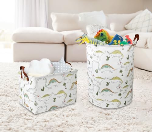 NTAOHAMPER Dinosaur Laundry Hamper, laundry Basket, Waterproof Storage Bin for Bedroom, Clothes Organizer Basket, Room Decor(Light Dinosaur) - color: Light Dinosaur