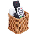 NiHome Remote Caddy, Bedside Remote Control Holder, Synthetic Rattan Organizer for TV Remotes, Makeup Brushes & Office Supplies, Stylish Remote Holder for Table, Living Room, Bedroom & Office