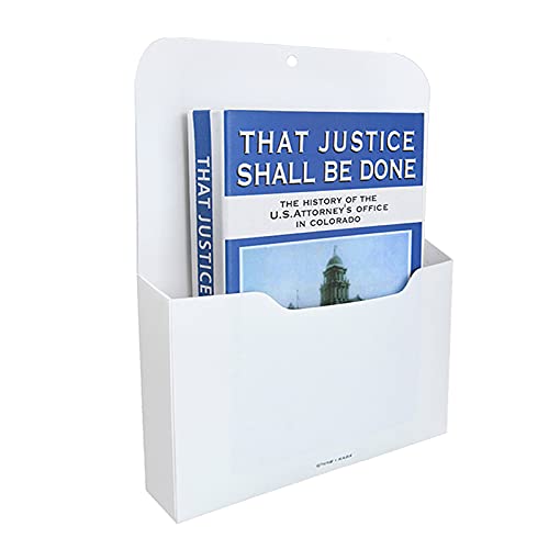 Marbrasse Magnetic File Holder - Magnetic Paper Holder, Pocket Organizer Office Supplies Storage Mail Organizer for Notebooks,Planners,Letter (1 Pack) - color: 1-Pack Holder