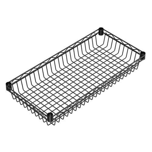 SINGAYE Shelf Closet Wire Shelving：Adjustable Metal Unit for Laundry Room Organization Bathroom Kitchen Home Storage with Wheels Pantry Rack Shelves - color: Black, size: 6Tier-13.45"Dx30"Wx65"H