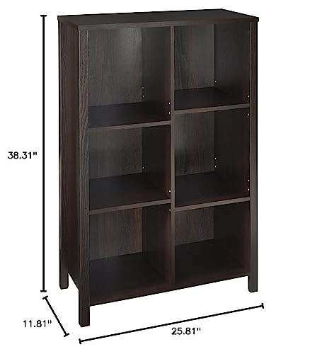 ClosetMaid 16055 Premium Adjustable 6-Cube Organizer, Black Walnut - color: Black Walnut, size: 6-Cube
