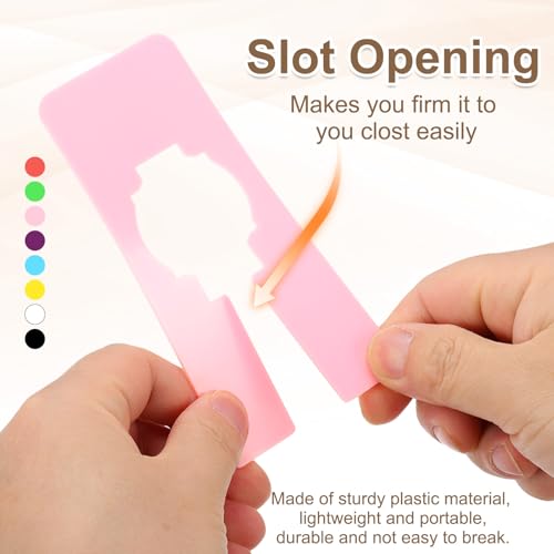 PATIKIL 16 Pcs Rectangle Clothes Dividers, 5 Inch Blank Clothing Rack Divider Sorting Clothes Size Reusable Wardrobe Hanger Separator with Pen, Pink - color: Pink