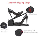 Shoe Slots Organizer, 8 PCS 4-Level Adjustable Shoe Rack Stacker, Organizador de Zapatos, Double Deck Shoe Holder for Closet Storage, No Assembly Needed, Black - size: 8PCS