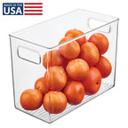 InterDesign iDesign Pantry Bin with Handles - Storage Bin for Cabinets, Fridge, or Freezer - Clear - Made in USA (Pack of 4) - size: Extra Large (Pack of 4)