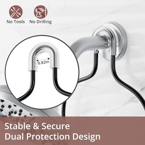 KEGII EXTRA Soap Holders x2 Shower Caddy Hanging, Never Rust Over Showerhead Organizer, Built in 9 Shaver Hanging hooks - style: Hanging Shower Caddy-5 Pack (Black)