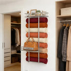 Towel Racks for Bathroom, 30inch Wall Mounted Towel Rack, Towel Storage for Small Bathroom Can Holds 6 Large Towels, Floating Shelf with Adjustable Tissue Basket(Sliver). - color: Sliver