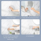 No-Drill Wall Organizer Bin – Clear Removable Adhesive Storage Box with Drain Holes, PET Plastic, Ideal for Small Items in Kitchen, Bathroom, Cabinet Door – Sandra Series - size: Small