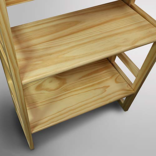 3-Shelf Folding Student Bookcase 20.75" Wide-Natural - color: Natural (New)