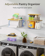 iCASA Trash Bag Dispenser Holder - 3 in 1 Acrylic Plastic Garbage Bag Pantry Organizer, Clear Large Laundry Pods Container with Lid, Stackable Under Sink Kitchen Laundry Room Organization and Storage - size: 3 in 1