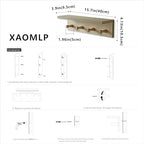 Entrance Coat Rack ，Coat Hooks, Wall-Mounted Wooden Hook Rack, Wall-Mounted Shelves(Birch Color Finish—A-1) - style: Birch color finish—A-1