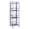 Convenience Concepts Xtra Storage 4-Tier Folding Metal Shelf, Cobalt Blue - color: Cobalt Blue