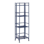 Convenience Concepts Xtra Storage 4-Tier Folding Metal Shelf, Cobalt Blue - color: Cobalt Blue