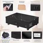 Babenest 2-Pack Under Bed Storage Organizer with Clear Zippered Lid, Foldable Rolling Underbed Drawers on 6 Wheels, Space Saving Clothes, Shoes, Toy Storage for Bedroom, Dorm, Closet - size: 2 Pack
