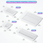 25 PCS Clear Plastic Drawer Organizer Set - 4 Sizes Makeup Organizer Desk Drawer Divider Bathroom Organizers and Storage Bins for Makeup, Jewelry, Gadgets, Office, Kitchen, Bedroom, Bathroom