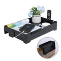 YONGAIJIA YONGJIA Foldable Bedside Shelf, bunk Bed Tray for top bunk, College, Dorm, Bedroom, Kids bunk Bed, Foldable nightstand for Book, iPhone, Kindle, Water Cup (Black)