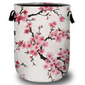 Japanese Cherry Blossom Tree Laundry Basket, Laundry Hamper Collapsible Oxford Cloth with Handle Clothes Toy Storage Bin for Bathroom Laundry Room Bedroom 15.7 X 20 Inch - color: Japanese Cherry Blossom Tree
