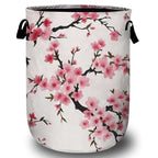 Japanese Cherry Blossom Tree Laundry Basket, Laundry Hamper Collapsible Oxford Cloth with Handle Clothes Toy Storage Bin for Bathroom Laundry Room Bedroom 15.7 X 20 Inch - color: Japanese Cherry Blossom Tree