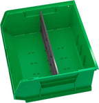 Akro-Mils 30250 AkroBins Plastic Storage Bins, Space-Saving Stackable Bins for Garage, Pantry, Craft Organization, 15" x 16" x 7", Green, 6-Pack - color: Green