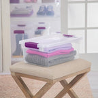 Sterilite 24-Pack ClearView Latch Box, Stackable Storage Organizer Bins for Home, 15 Quart - size: 24 Pack, style: 15 Quart