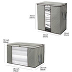 Szxc 2 Pack Foldable Large Storage Bags - Horizontal + Erect for Comforter Blanket Quilt Clothes Pillow, Clear Window & Handles, Closet Under Bed Organizer - size: Extra Large (Horizontal + Erect), style: Set of 2