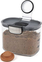 Progressive International ProKeeper+ Clear Plastic Airtight Food Baker's Kitchen Storage Organization Container Canister Set with Magnetic Accessories, 2- Piece Set (Powdered & Brown Sugar 1.4-Quart)