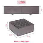 DIOMMELL 4 Pack Foldable Cloth Storage Box Closet Dresser Drawer Organizer Fabric Baskets Bins Containers Divider for Clothes Underwear Socks Lingerie Clothing, M Grey 40-0000 - color: Grey