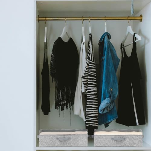 3 Pack Closet Organizers, Foldable Clothes Storage Organizers with Handles, Large Capacity, Sturdy Drawer Storage Boxes for Clothing, Underwear, Books, Shelves, Wardrobe Organizing, Grey - color: Grey