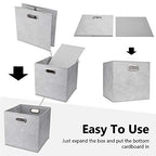 HSDTCollapsible Cloth Cubes Storage Bins Baskets Boxes Grey-White Lattice Pattern 10.5 x 10.5 x 11 Inches - Pack of 6,QY-SC14-6,Brush gradient(Set of 3) - color: Gray-white dots(Set of 6)