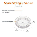 Amazon Basics Clear Rotating Lazy Susan Turntable Organizer for Condiments, 9-Inch, 2-Pack - size: 9" Diameter, 2-Pack